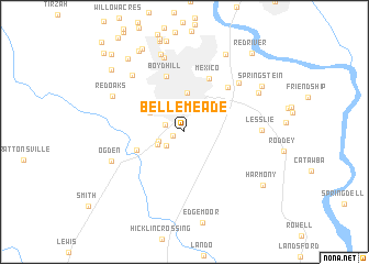 map of Belle Meade