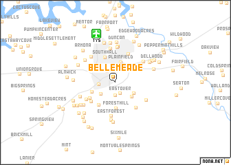 map of Belle Meade