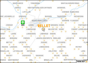 map of Bellet