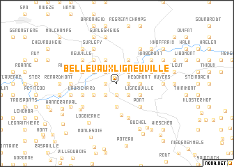 map of Bellevaux-Ligneuville