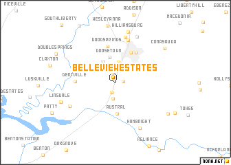 map of Belleview Estates