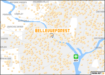 map of Bellevue Forest