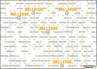 map of Bellevue