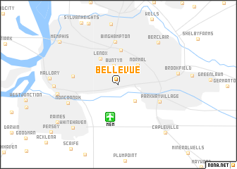 map of Bellevue