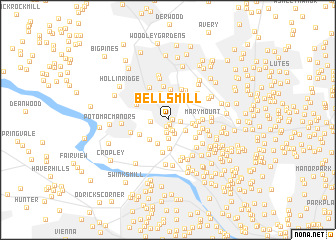 map of Bells Mill