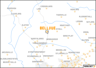 map of Bellvue