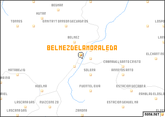 map of Bélmez de la Moraleda