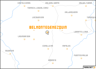 map of Belmonte de Mezquín