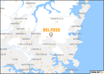 map of Belrose