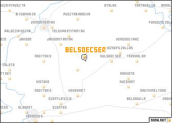 map of Belsőecser