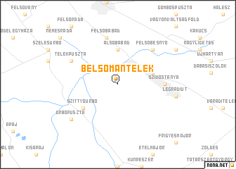 map of Belsőmántelek