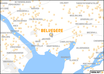 map of Belvedere