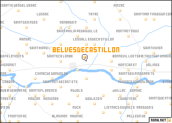 map of Belvès-de-Castillon