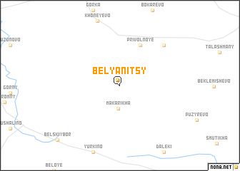 map of Belyanitsy