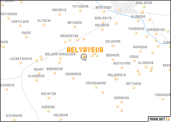 map of Belyayeva