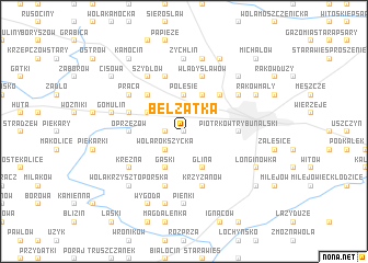 map of Bełzatka