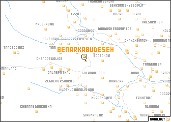 map of Benārkabūd-e Seh