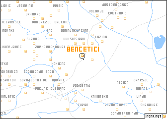 map of Bencetići