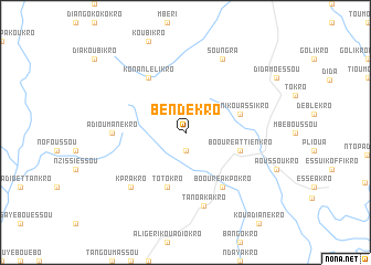 map of Bendékro