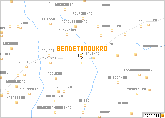 map of Bendé-Tanoukro