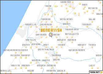 map of Bene ‘Ayish