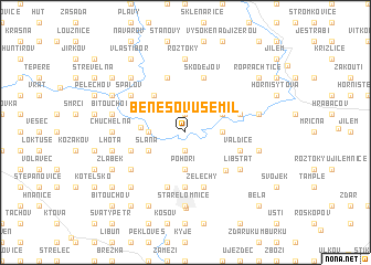 map of Benešov u Semil