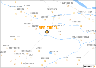 map of Beničanci