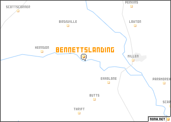 map of Bennetts Landing