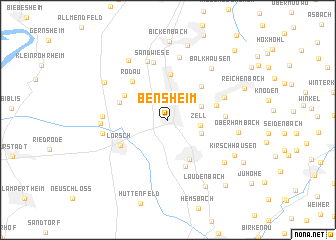 map of Bensheim