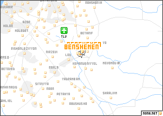 map of Ben Shemen