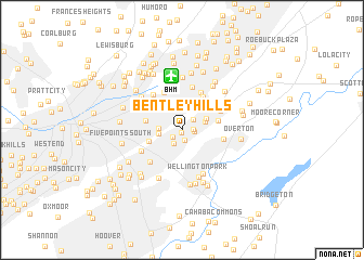 map of Bentley Hills