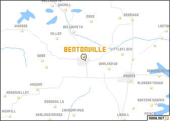 map of Bentonville