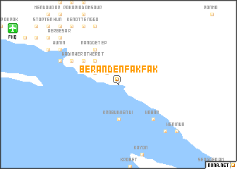map of Beranden Fak Fak
