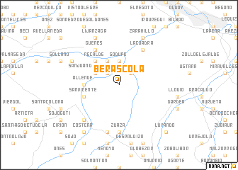 map of Beráscola