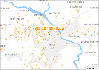 map of Berckman Hills