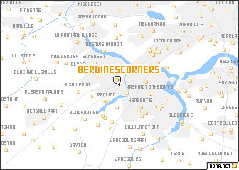 map of Berdines Corners