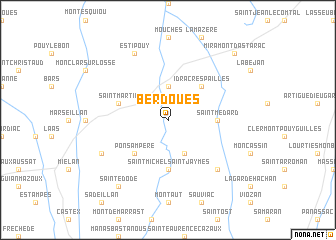 map of Berdoues