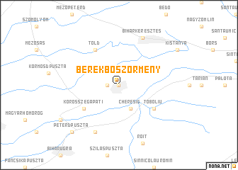 map of Berekböszörmény