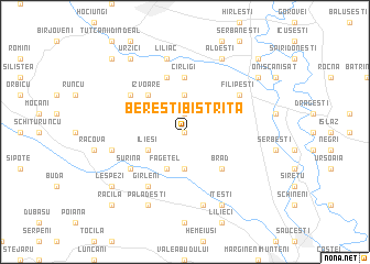 map of Bereşti-Bistriţa