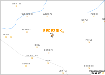 map of Bereznik