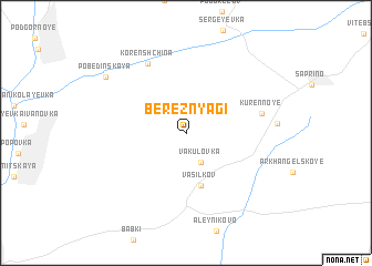 map of Bereznyagi