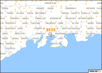 map of Béré