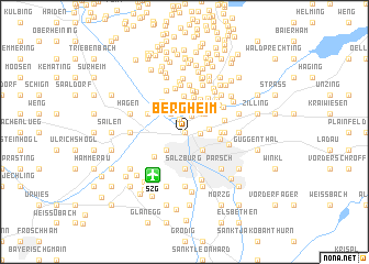 map of Bergheim