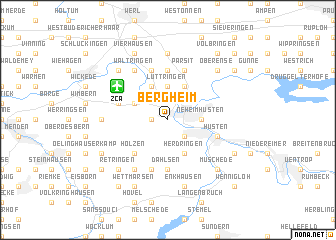 map of Bergheim