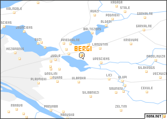 map of Berģi