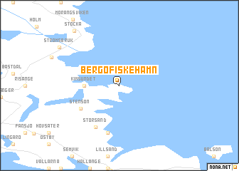 map of Bergö Fiskehamn