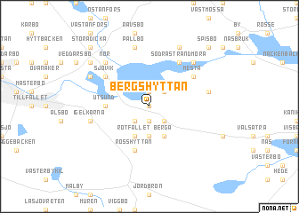 map of Bergshyttan