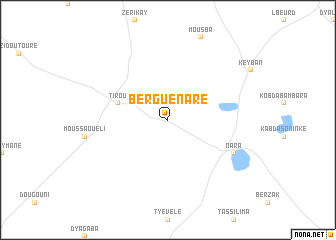 map of Bèrguènaré