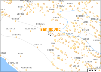 map of Berinovač