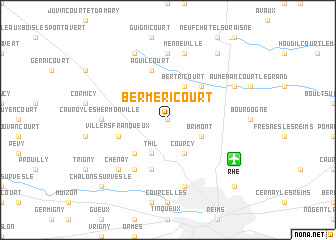 map of Berméricourt